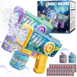 Bubble Gun with Bubble Solution - Transparent, Electric